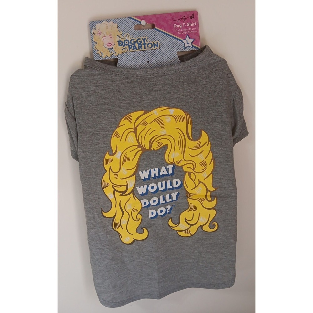 Dog T-Shirt‎ Doggy Large Parton What Would Dolly Do? READ